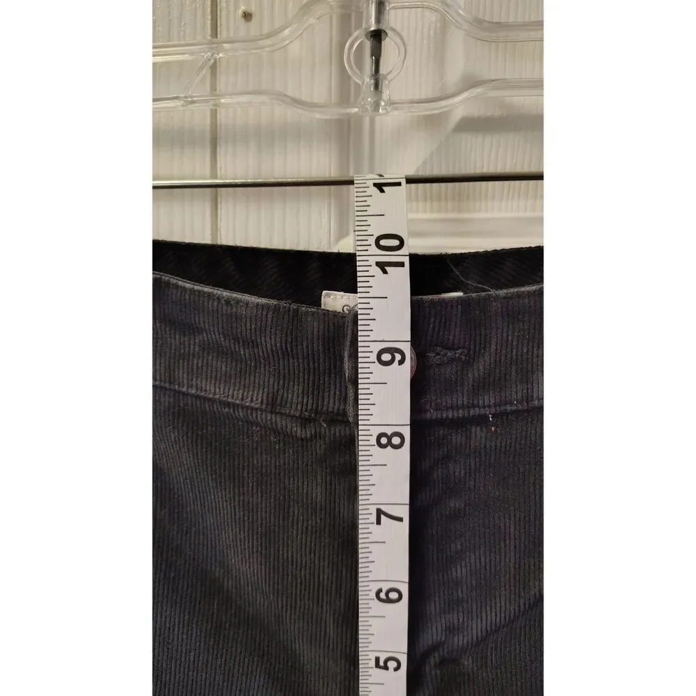 St. John's Bay Petite Stretch Corduroy Pants Black 8P